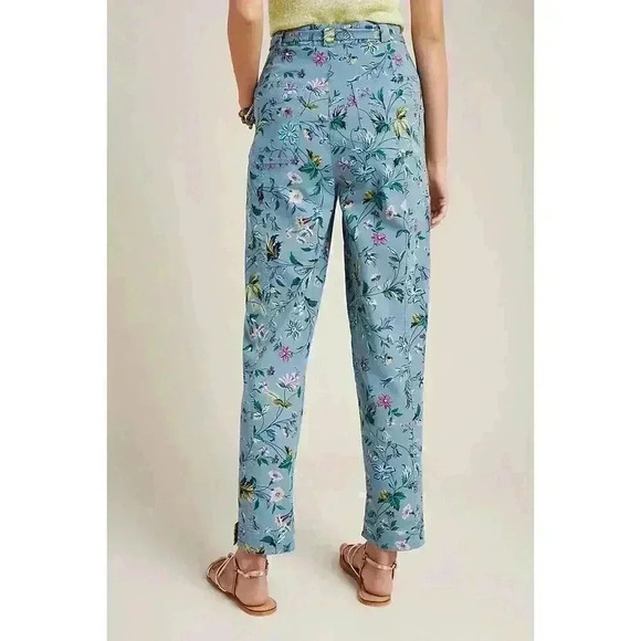 Anthropologie Victoria Floral Cargo Pants Size 4 - Picture 4 of 15
